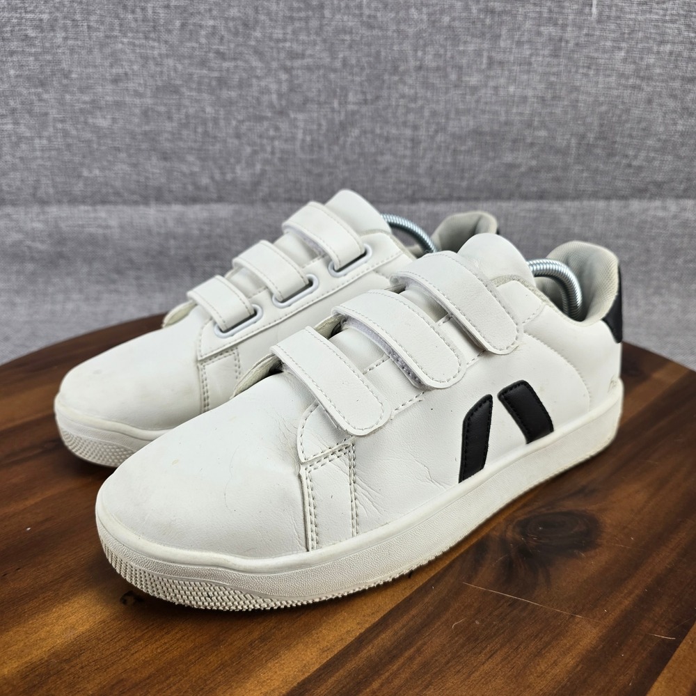 Fashion Sneakers Womens White Low Top CasualShoes Size 12 Hook & Loop - Picture 8 of 9